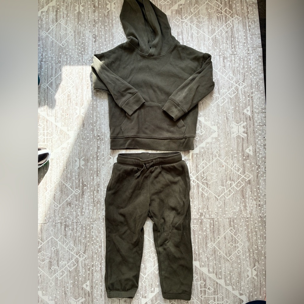 Cat and Jack Olive Green Corded Set 3T/4T